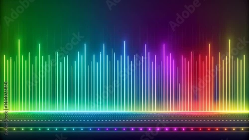 Vibrant Rainbow Light Bars Abstract Background perfect for music visuals dynamic energy design 4k 2d motion background music 