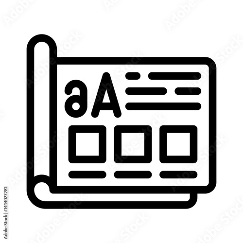 brand guidelines line icon