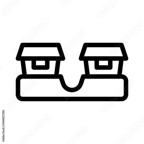 packaging box line icon