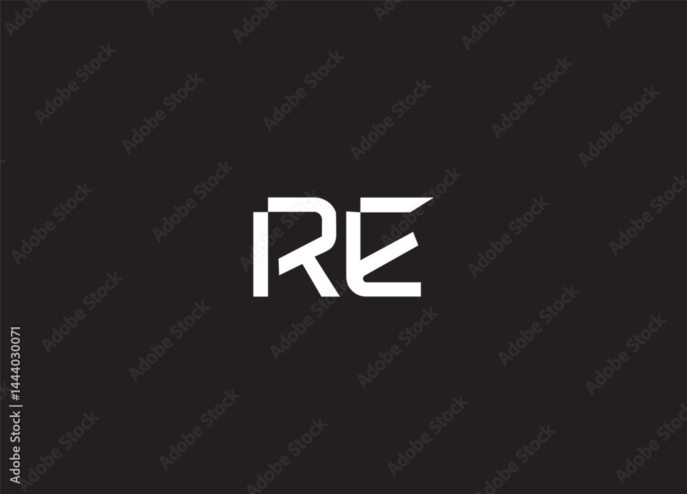 RE creative initial logo design and monogram logo RE creative initial logo design and monogram logo
