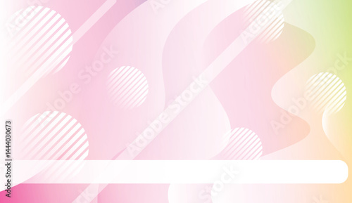 Template Background With Wave Geometric Shape, Lines, Circle. For Design, Presentation, Business. Vector Illustration