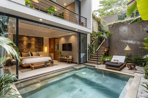 Wallpaper Mural Experience ultimate luxury in this stunning modern villa, featuring a spacious open plan living area and a private bedroom wing that offers a tranquil retreat with a charming small terrace for unwindi Torontodigital.ca