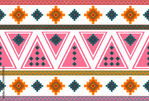 embroidery abstract Traditional geometric ethnic fabric pattern ornate elements with ethnic patterns design for textiles, rugs, clothing, sarong, scarf, batik, wrap, embroidery, print, curtain, carpet