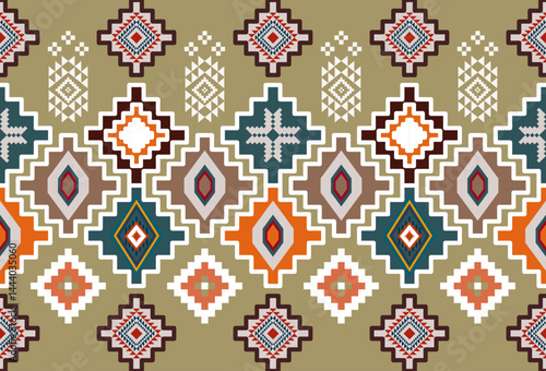embroidery abstract Traditional geometric ethnic fabric pattern ornate elements with ethnic patterns design for textiles, rugs, clothing, sarong, scarf, batik, wrap, embroidery, print, curtain, carpet