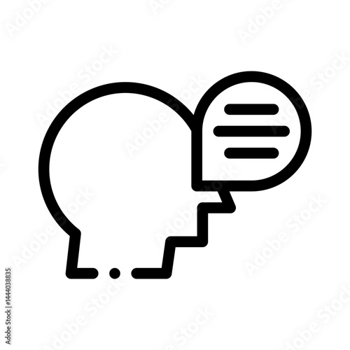 AI messaging line icon