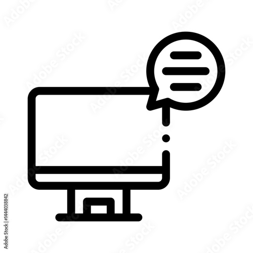 AI messaging line icon
