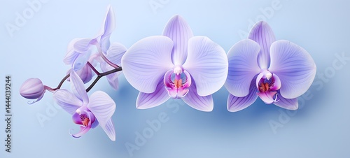 orchid in Delfts Blauw,ai generative