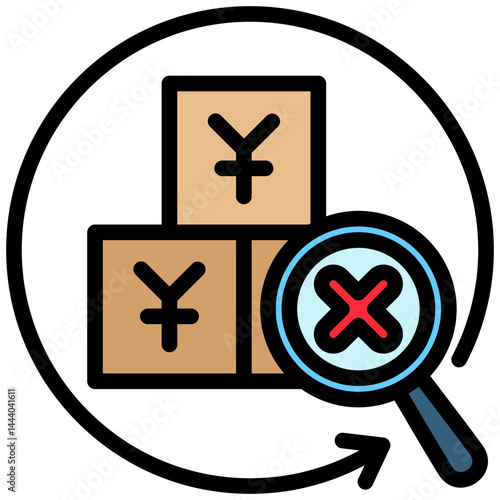 Monopoly Control mini illustration colored outline icon, use for trade wars, economy, business, finance, economic competition, UI, UX kit, app and web development, digital or print.
