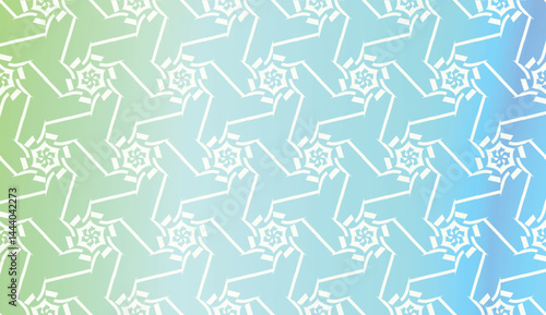 Pattern With Abstract Illusion Triangles. Gradient background. Vector Illustration. Design For Paper, Flyer, Presentation, Invitation Card