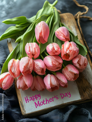 Obraz na płótnie Mother's Day Tulip Bouquet w salonie