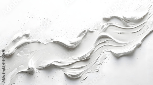 Artistic texture of white paint on horizontal surface abstract background minimalist style modern design