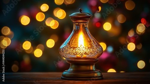 Obraz na płótnie Warm Christmas lantern w salonie