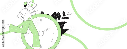 People exercising healthy running vector internet operation illustration
