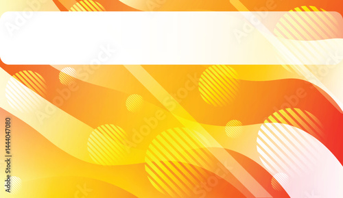 Template Background With Wave Geometric Shape, Lines, Circle. For Design, Presentation, Business. Vector Illustration