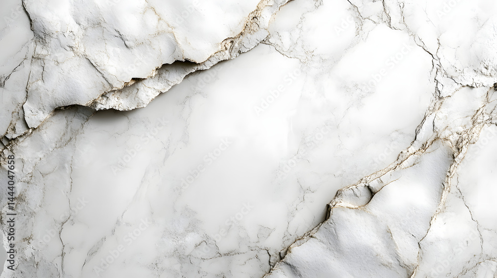 Fototapeta premium Elegant white marble texture horizontal pure white background abstract surface pattern minimalistic design