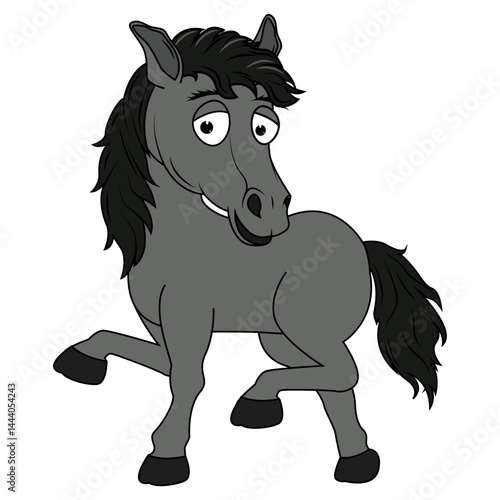 cute horse animal cartoon