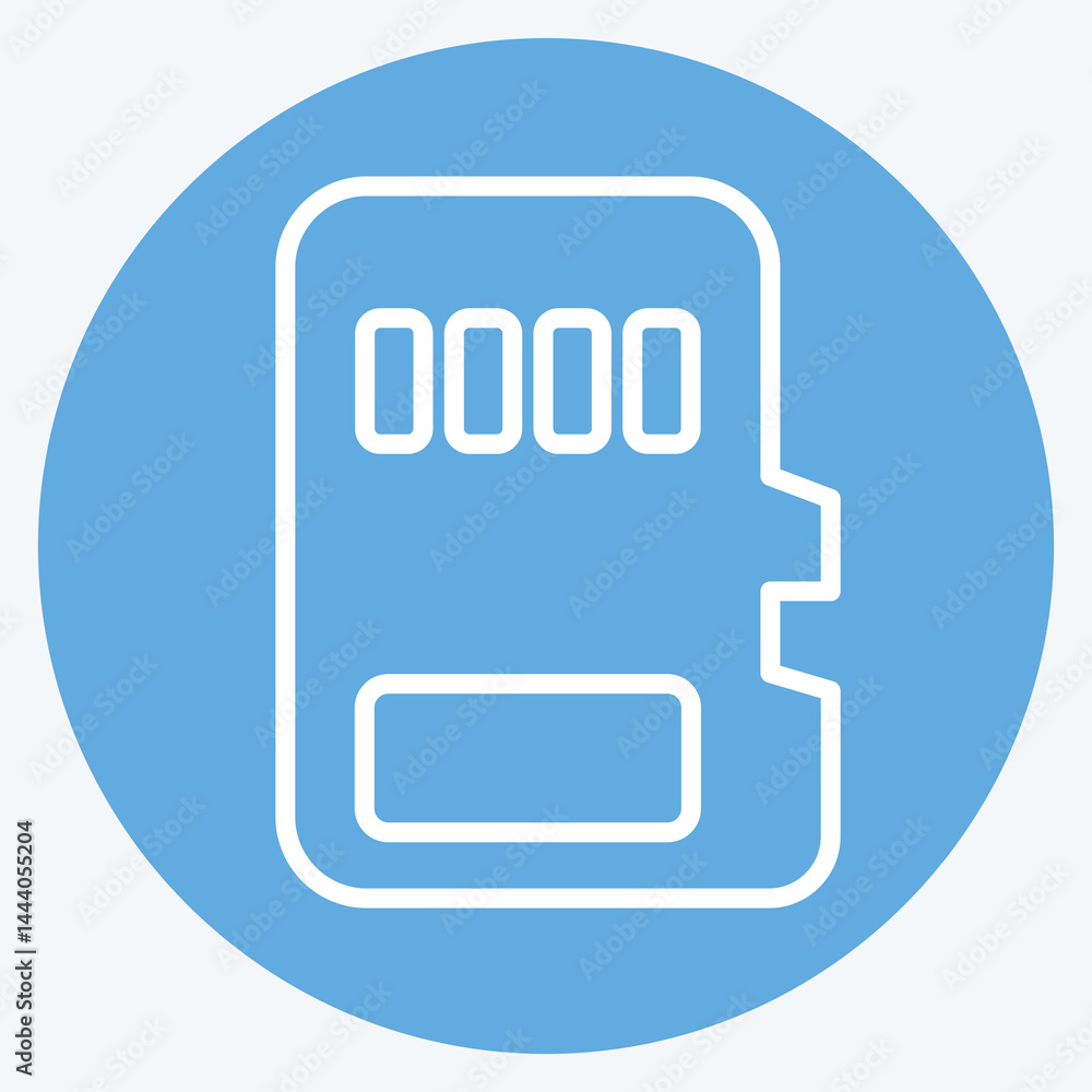 Icon Memory Card. related to Download symbol. blue eyes style. design editable Icon Memory Card. related to Download symbol. blue eyes style. design editable