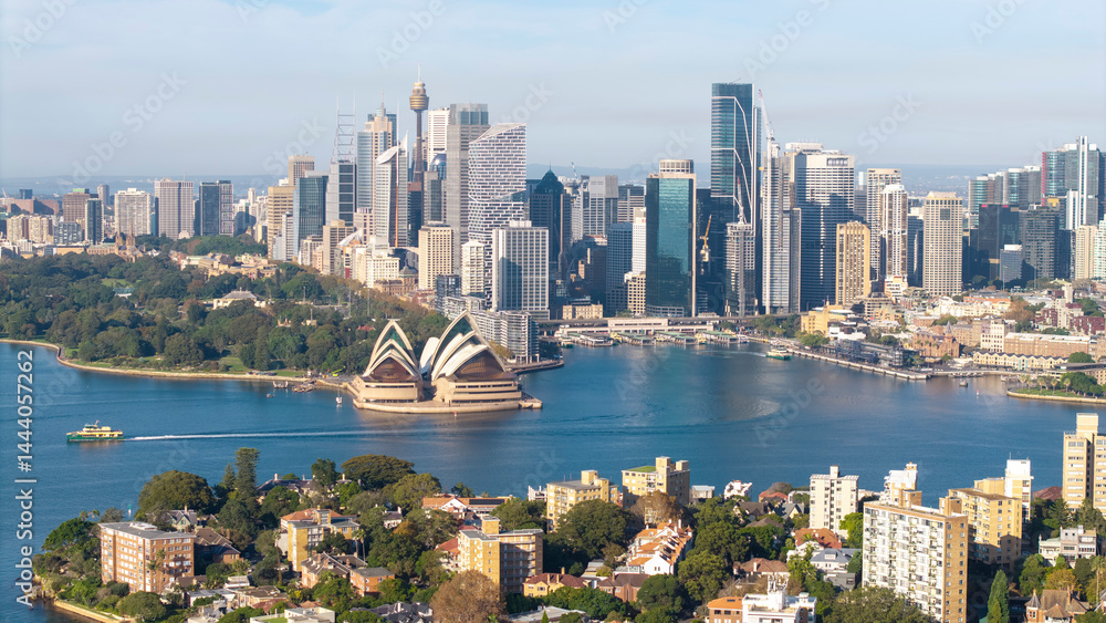 Obraz premium The Sydney skyline and harbor.