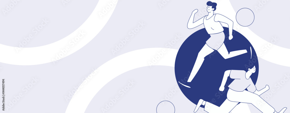 People exercising healthy running vector internet operation illustration
People exercising healthy running vector internet operation illustration
