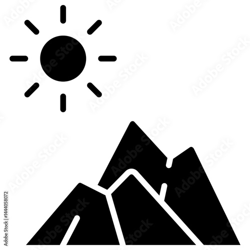Mountain glyph icon