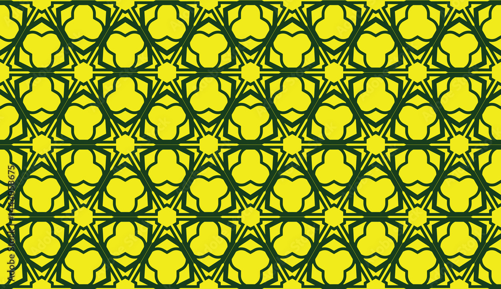Decorative pattern with triangles style. Vector illustration. For fashion print, scrapbooking page, flyer design. Yellow green color. Seamless Decorative pattern with triangles style. Vector illustration. For fashion print, scrapbooking page, flyer design. Yellow green color. Seamless