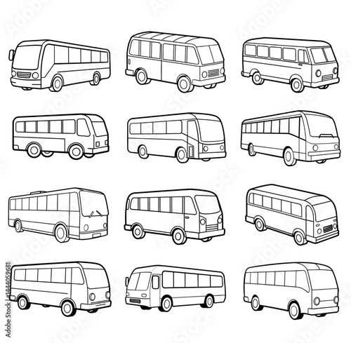 Bus silhouette on a white background vector