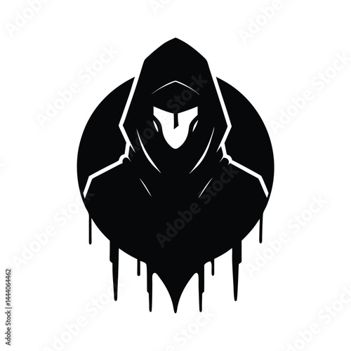 Mysterious Hooded Figure in Circle