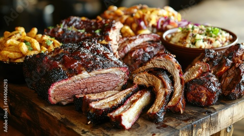 A BBQ restaurant that celebrates the regional BBQ styles of the U.S., with distinct sections for Texas, Kansas City, Memphis, and Carolina BBQ.