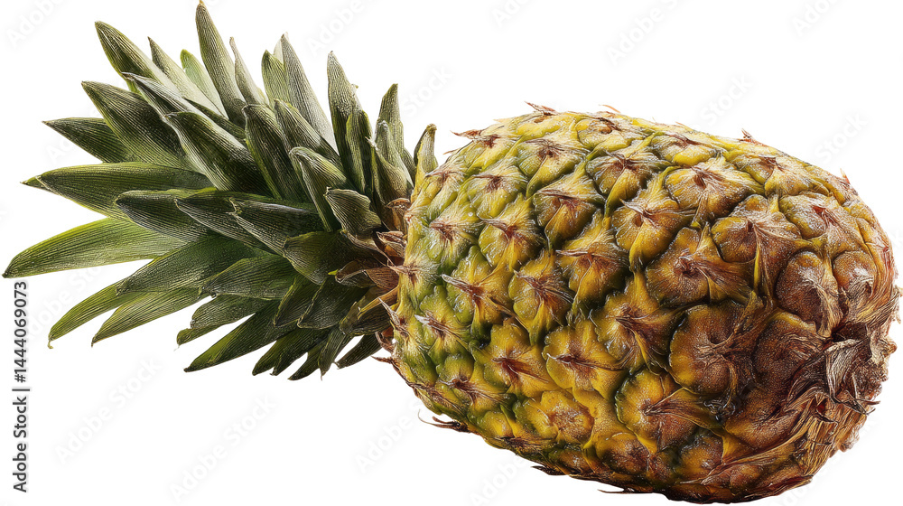 a ripe pineapple fruit isolated, transparent background a ripe pineapple fruit isolated, transparent background