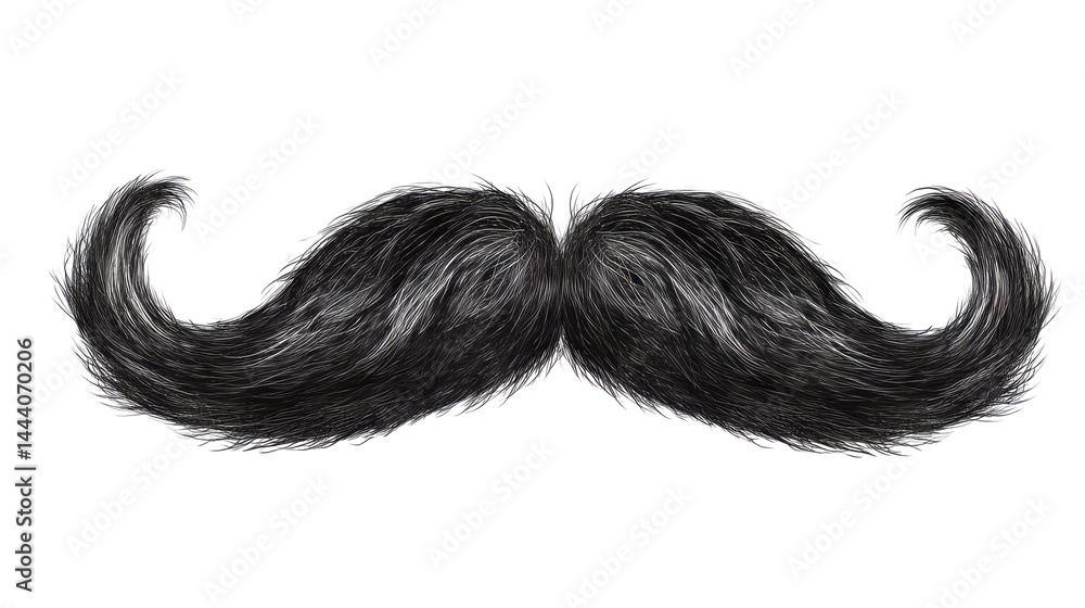 a detailed studio shot of a black mustache isolated, transparent background a detailed studio shot of a black mustache isolated, transparent background