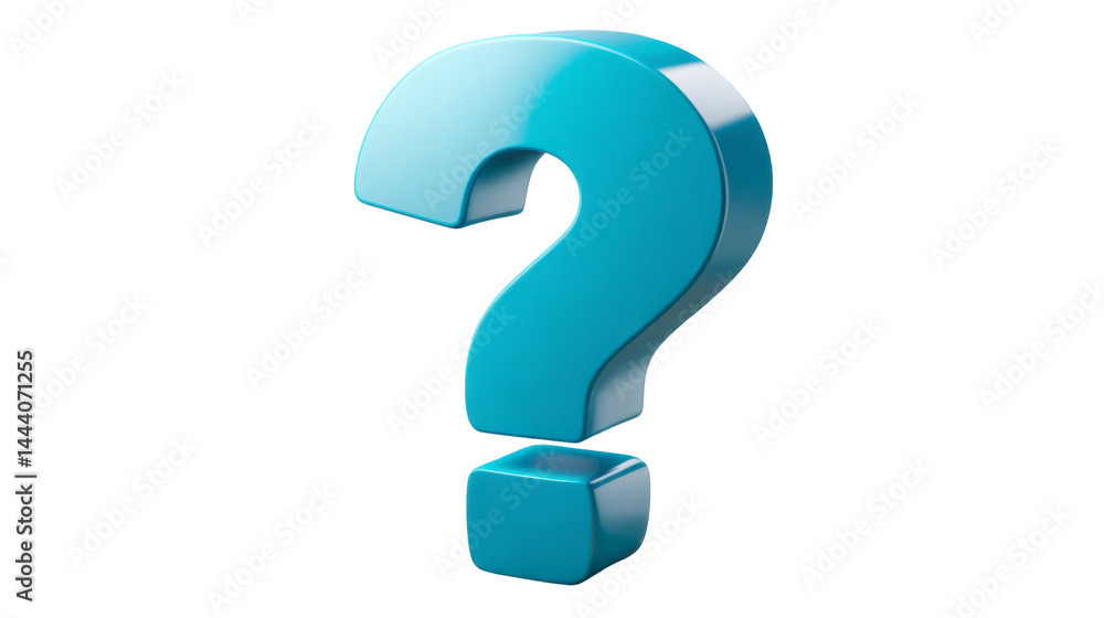 a three-dimensional question mark isolated, transparent background a three-dimensional question mark isolated, transparent background