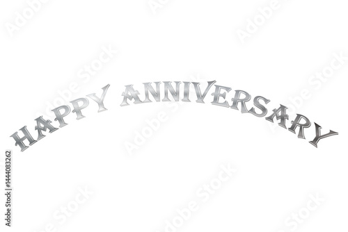よく目立つ、Happy Anniversary（記念日おめでとう）のロゴマーク
