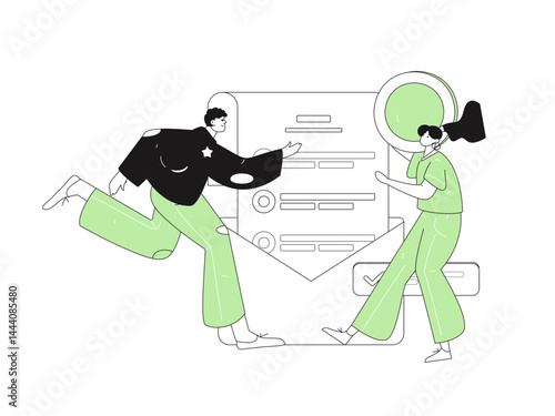 Buy insurance for car flat character vector concept operation illustration
