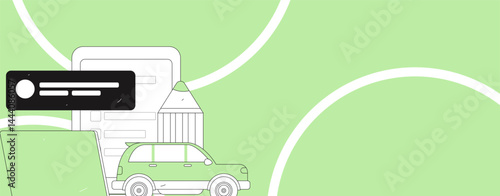 Buy insurance for car flat character vector concept operation illustration
