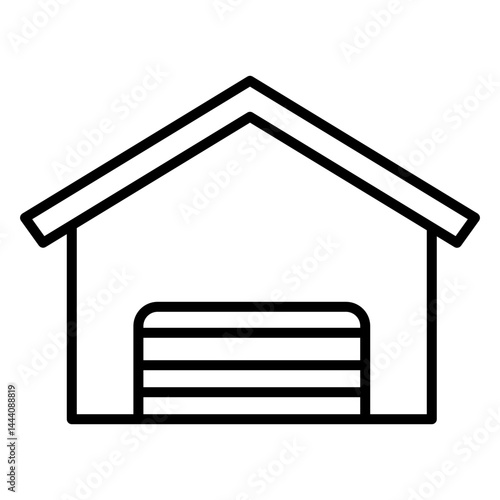 Carport line icon