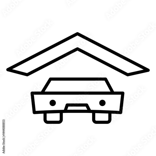 Carport line icon