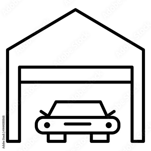 Carport line icon