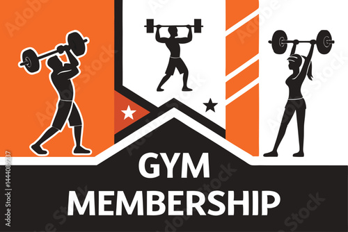 Design a minimalist banner ad for a gym membership, featuring a single dumbbell and clean typography.  Emphasize strength and fitness.