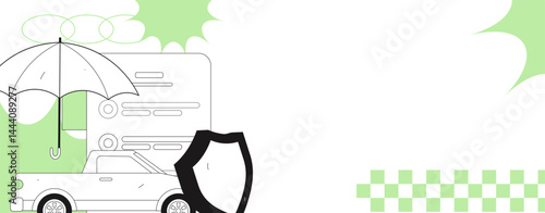 Buy insurance for car flat character vector concept operation illustration
