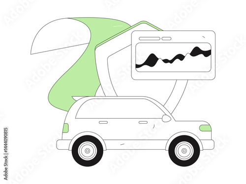 Buy insurance for car flat character vector concept operation illustration
