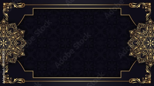 luxury background animation with decorative mandala ornaments