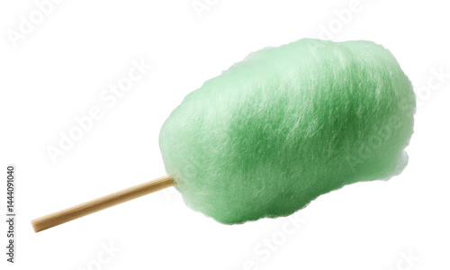 green cotton candy sweet treat fluffy dessert sugar spun snack food isolated on transparent background
