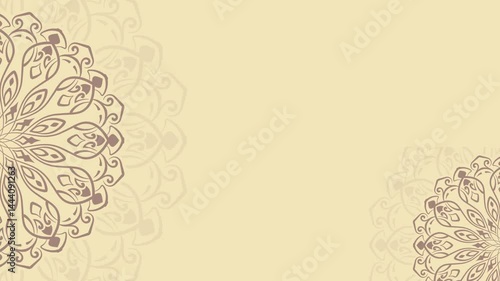 elegant background animation with decorative mandala ornaments