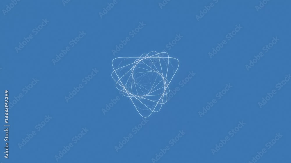 white wavy lines forming triangular patterns on a blue background