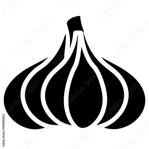 Organic Garlic Icon Vector Illustration on Transparent Background PNG Image