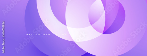Abstract purple layers create flowing shapes. Soft gradients suggest depth, modern design elements present. Minimalist aesthetic.