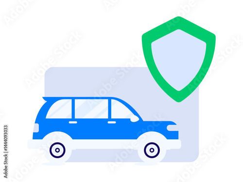 Buy insurance for car flat character vector concept operation illustration
