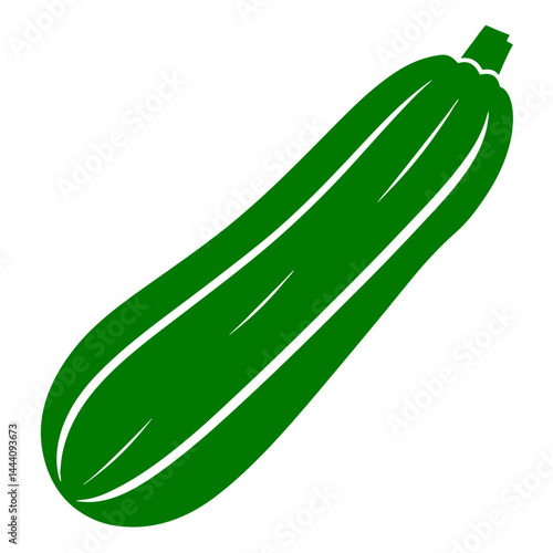 Fresh Cucumber Green Vegetable Icon Set Vector Illustration on Transparent Background PNG Image