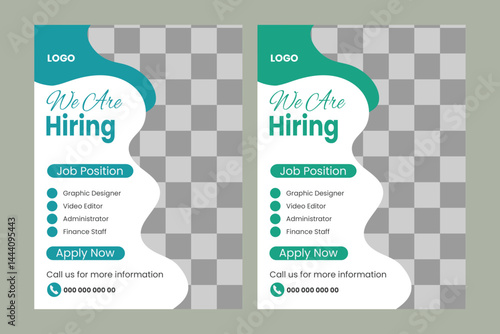  Job hiring poster design template
