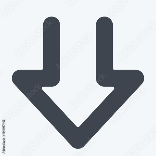 Icon Download 1. related to Download symbol. glyph style. design editable